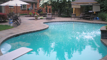 The image shows a swimming pool.