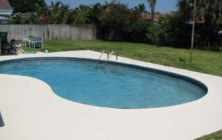 This image shows a newly resurfaced pool deck.
