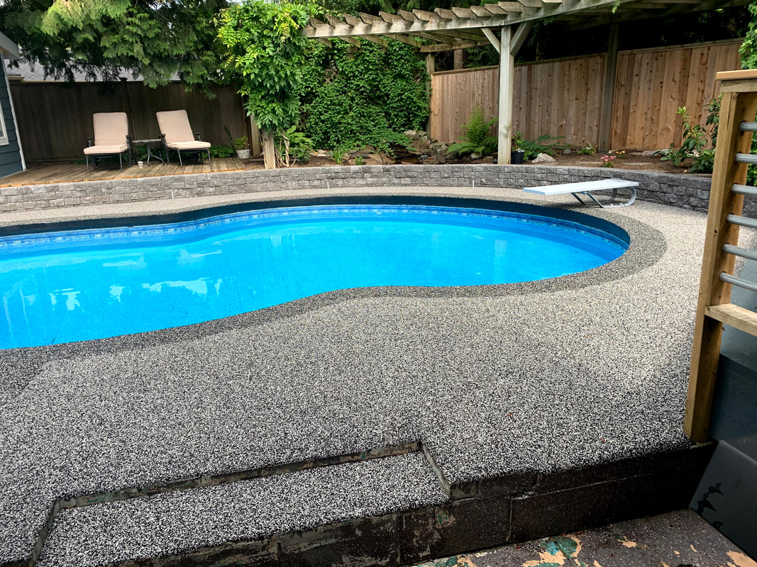 This image shows a pool deck.